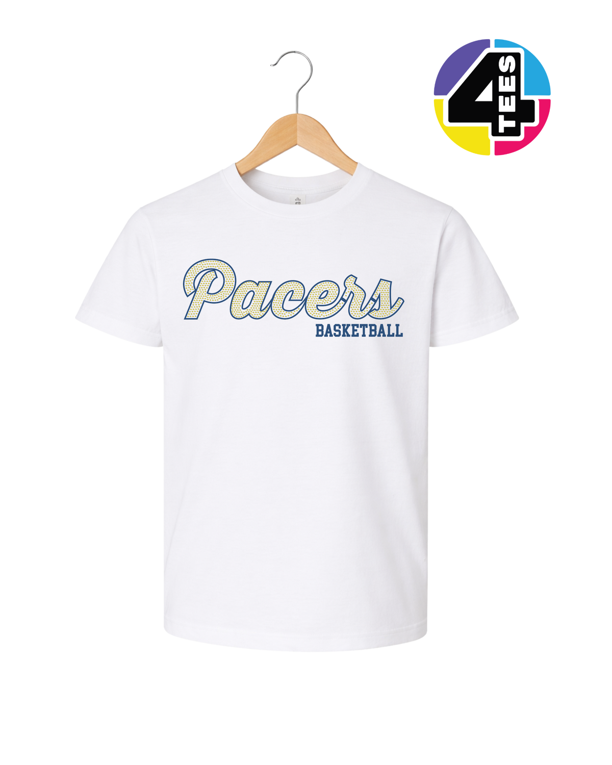 Pacers Spangle Basketball Youth Tee