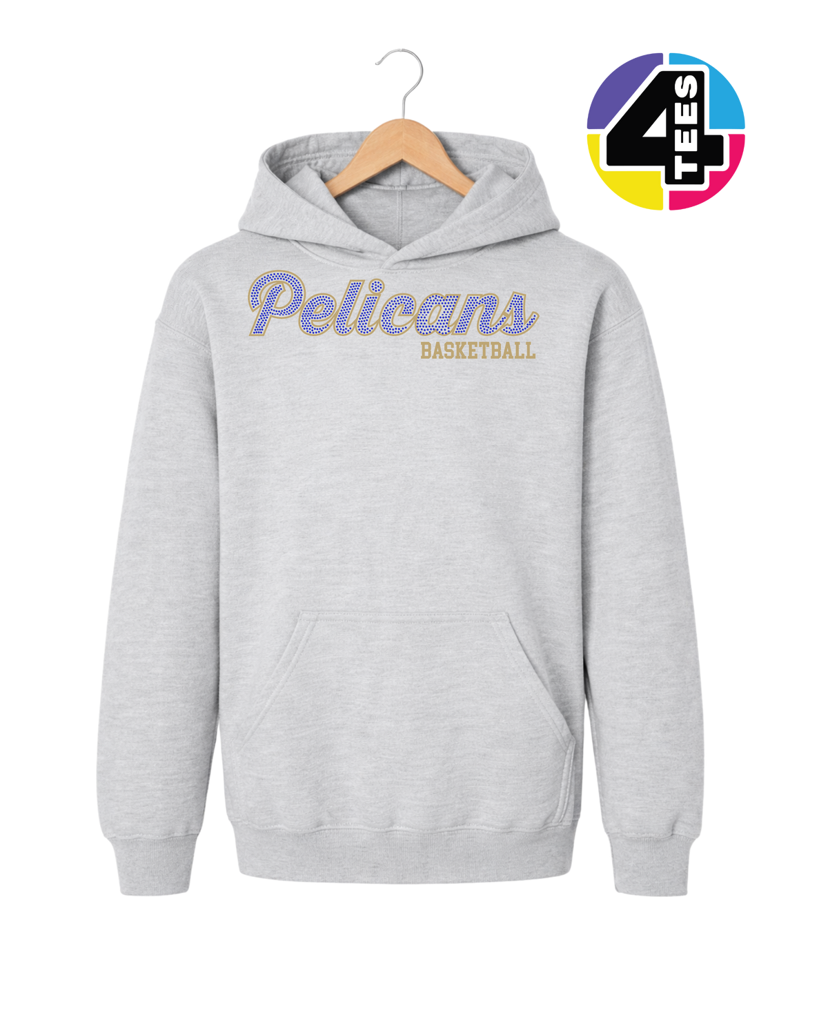 Pelicans Spangle Basketball Youth Hoodie