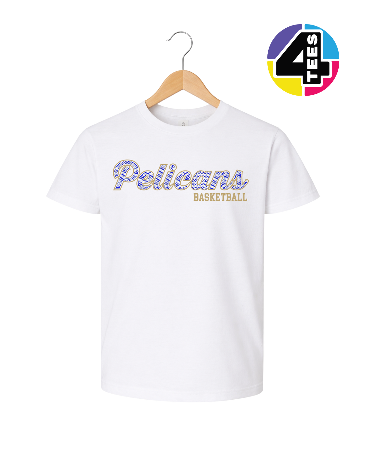 Pelicans Spangle Basketball Youth Tee