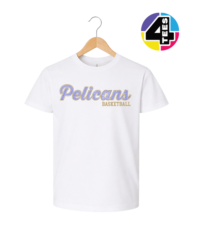Pelicans Spangle Basketball Youth Tee
