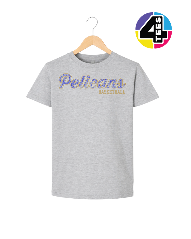 Pelicans Spangle Basketball Youth Tee