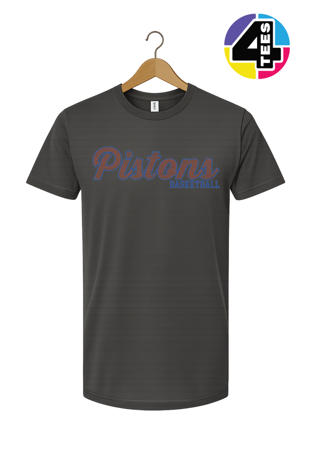 Pistons Spangle Basketball Tee