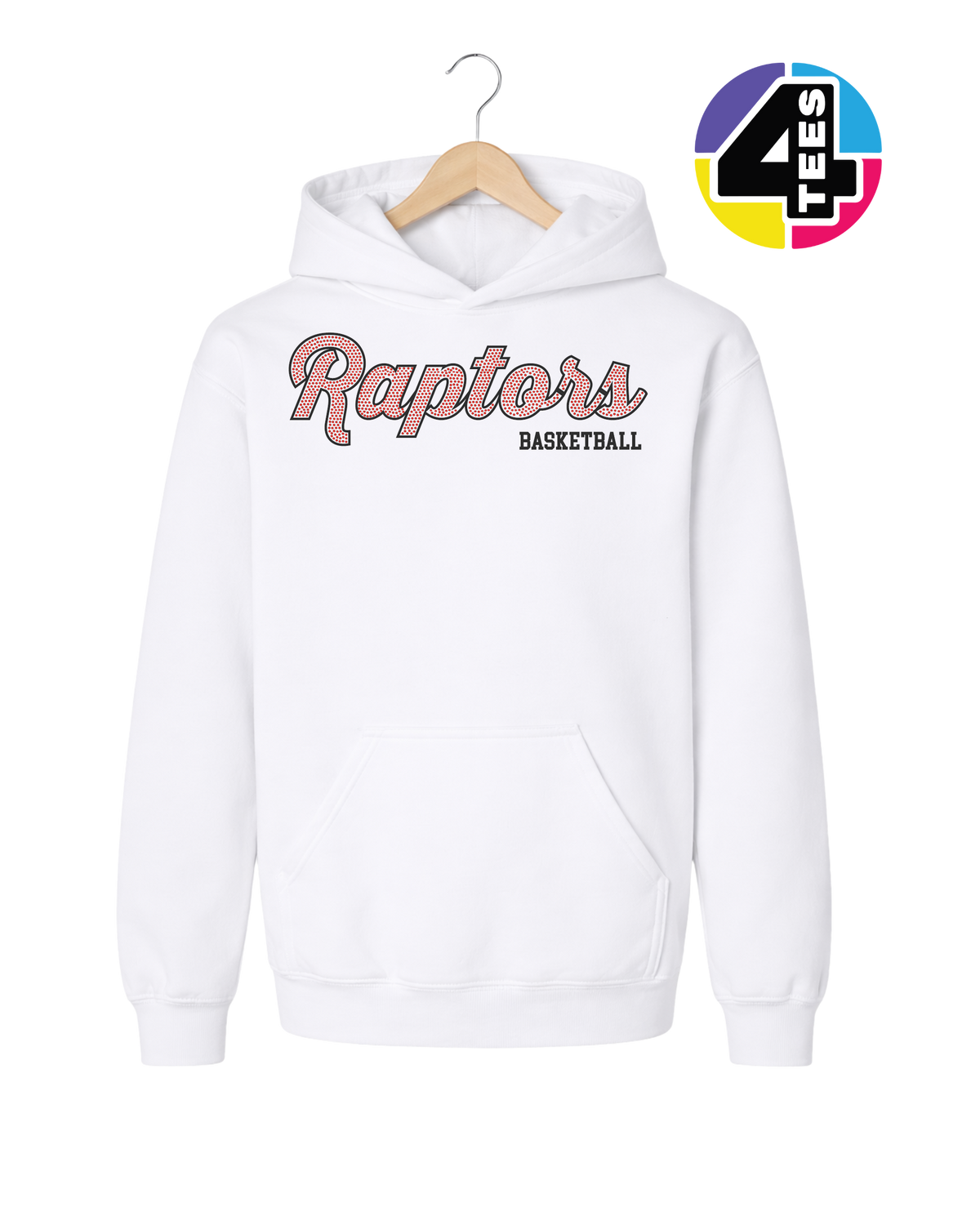 Raptors Spangle Basketball Youth Hoodie