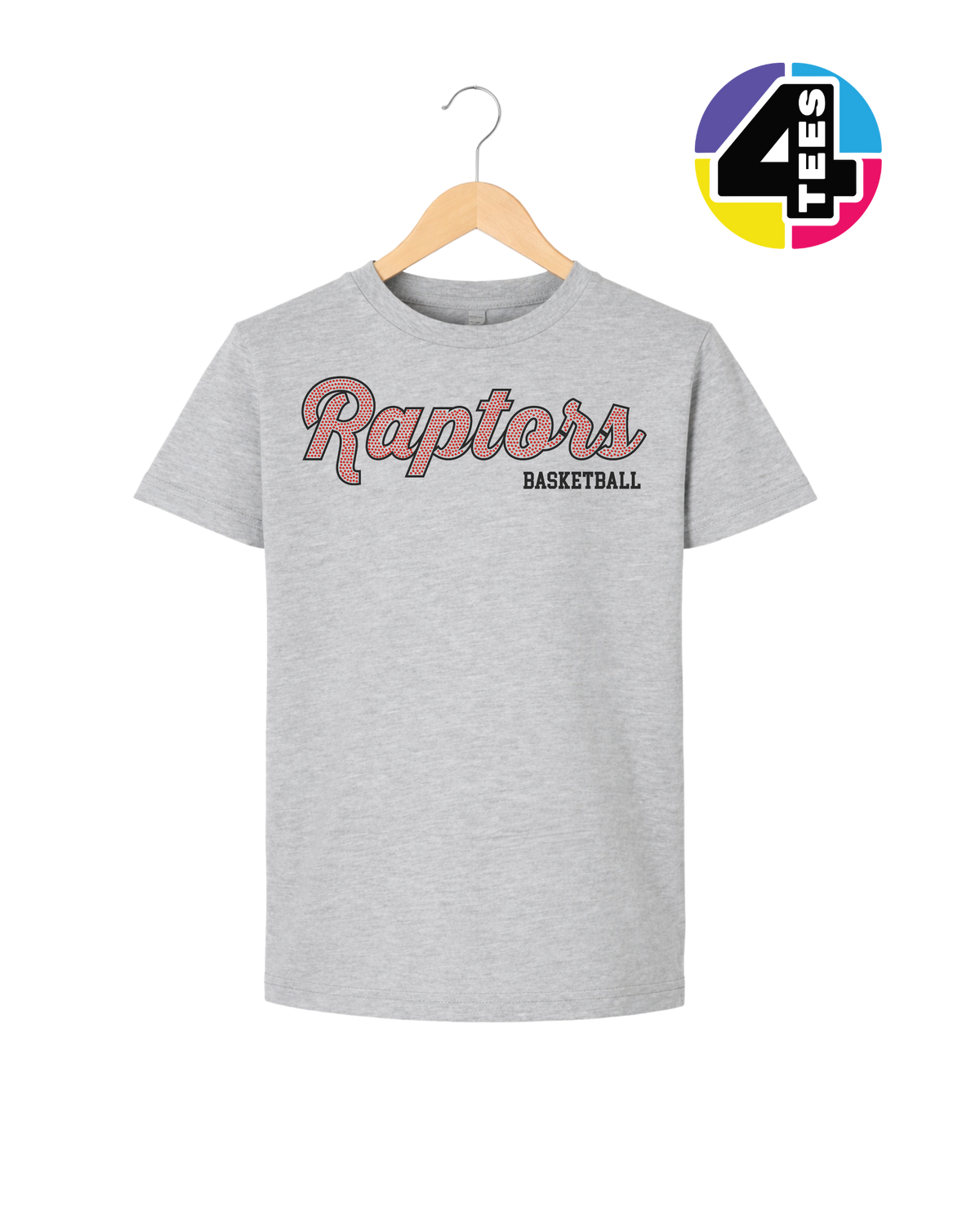 Raptors Spangle Basketball Youth Tee