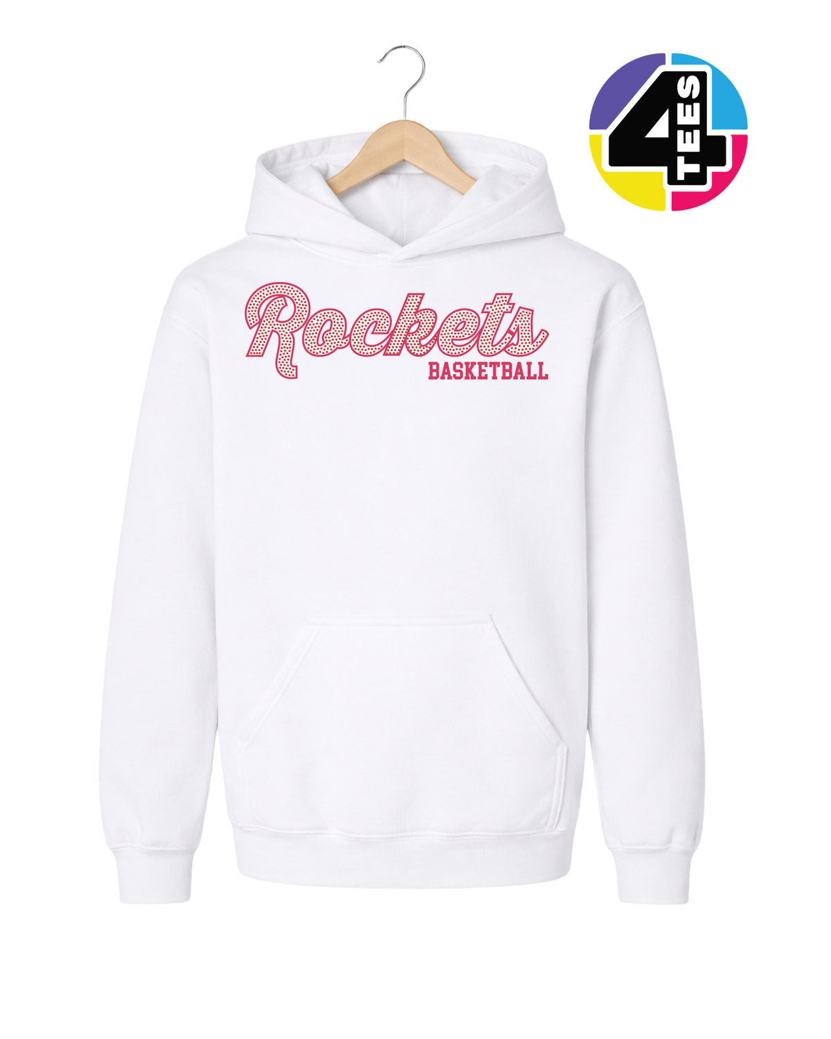 Rockets Spangle Basketball Youth Hoodie