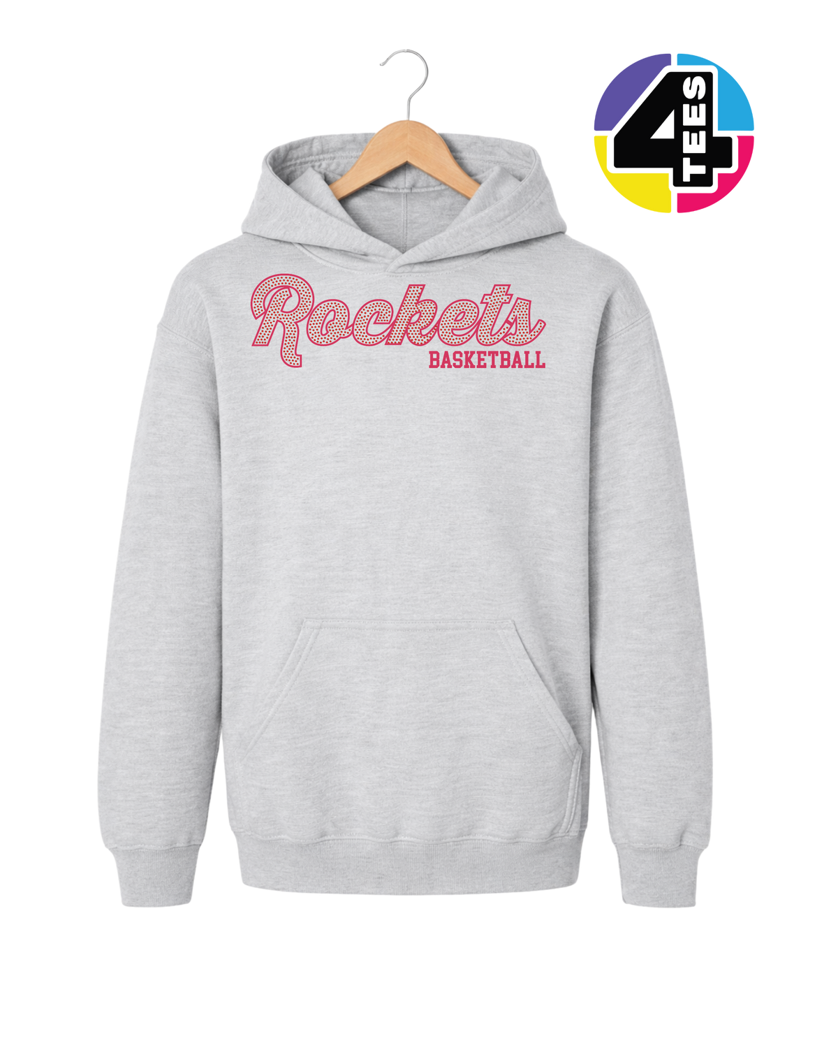 Rockets Spangle Basketball Youth Hoodie