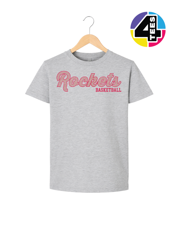 Rockets Spangle Basketball Youth Tee