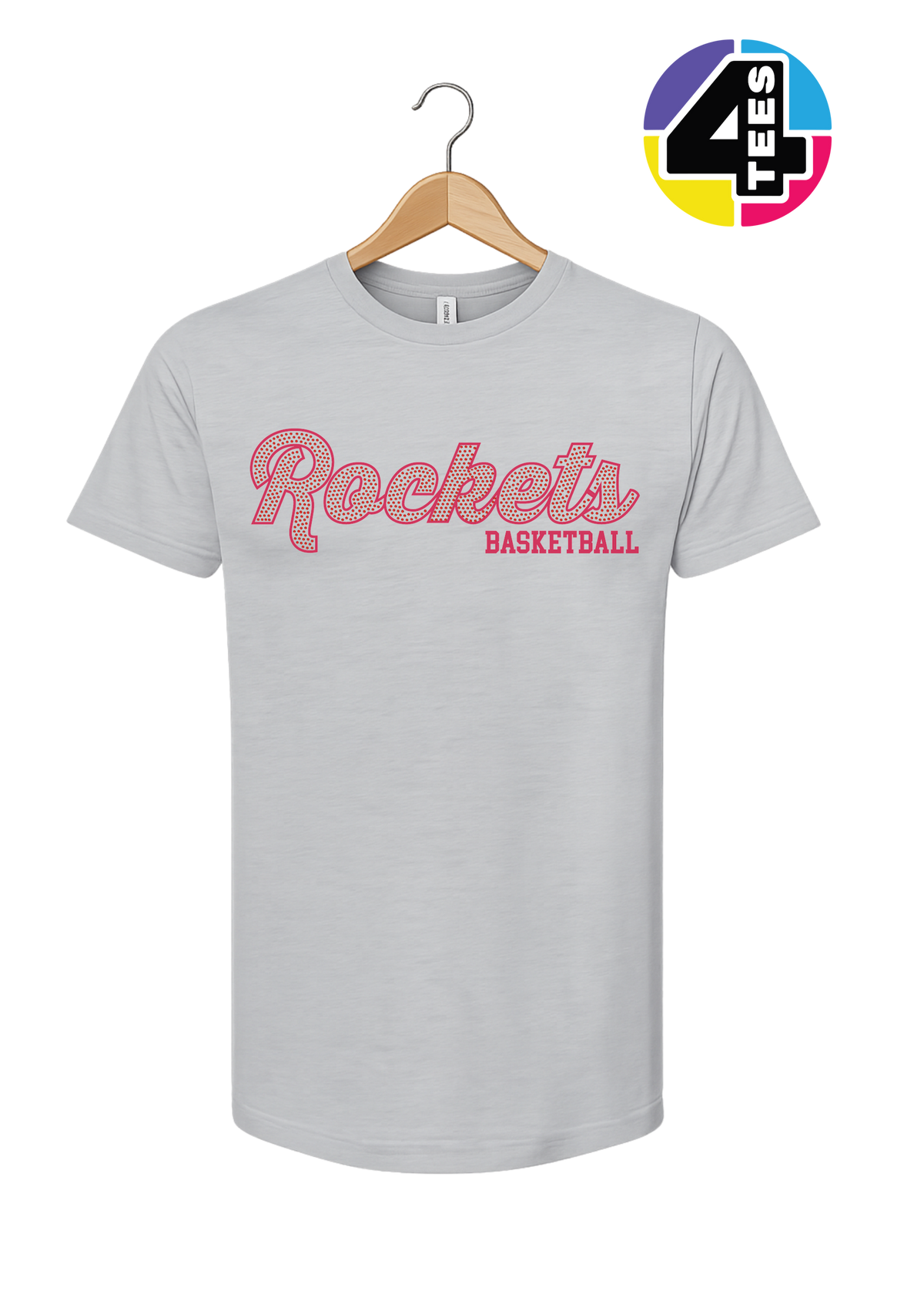 Rockets Spangle Basketball Tee