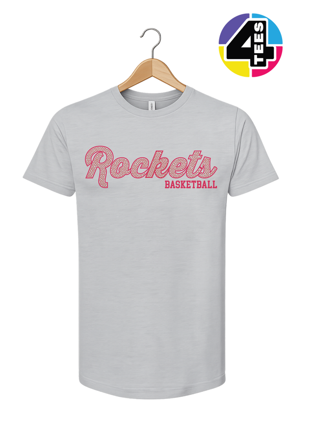 Rockets Spangle Basketball Tee