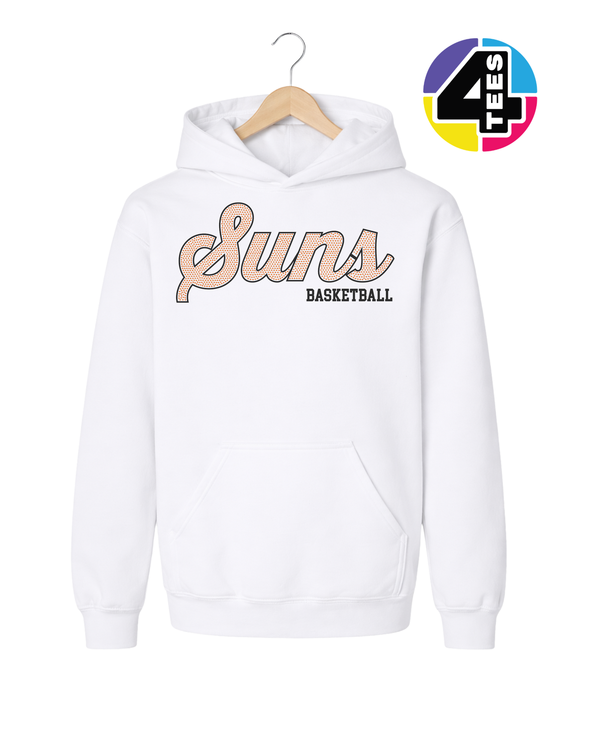 Suns Spangle Basketball Youth Hoodie