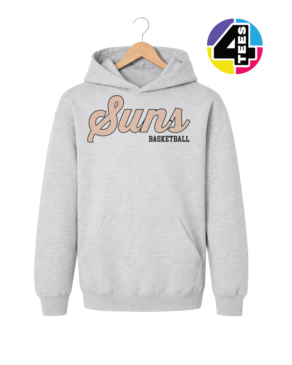 Suns Spangle Basketball Youth Hoodie