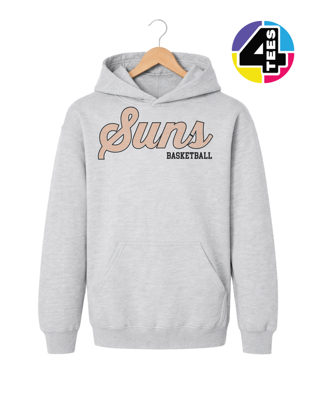 Suns Spangle Basketball Youth Hoodie
