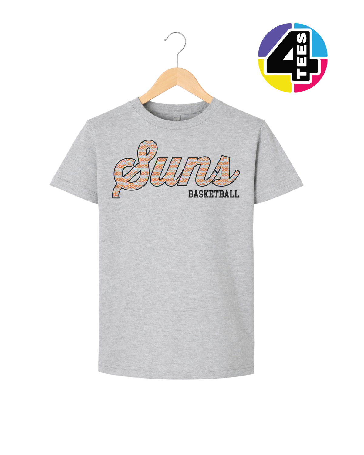 Suns Spangle Basketball Youth Tee