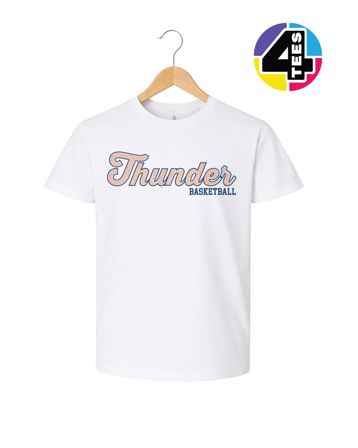 Thunder Spangle Basketball Youth Tee