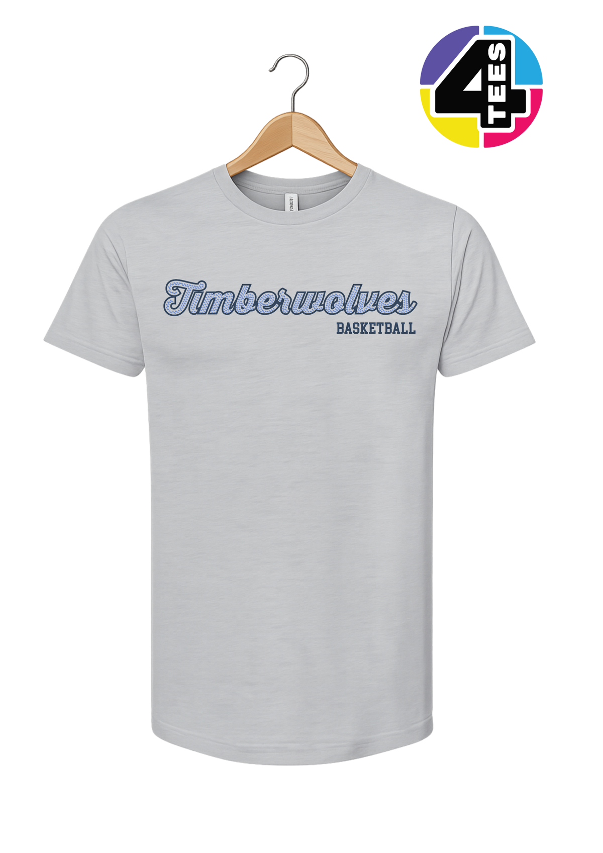 Timberwolves Spangle Basketball Tee