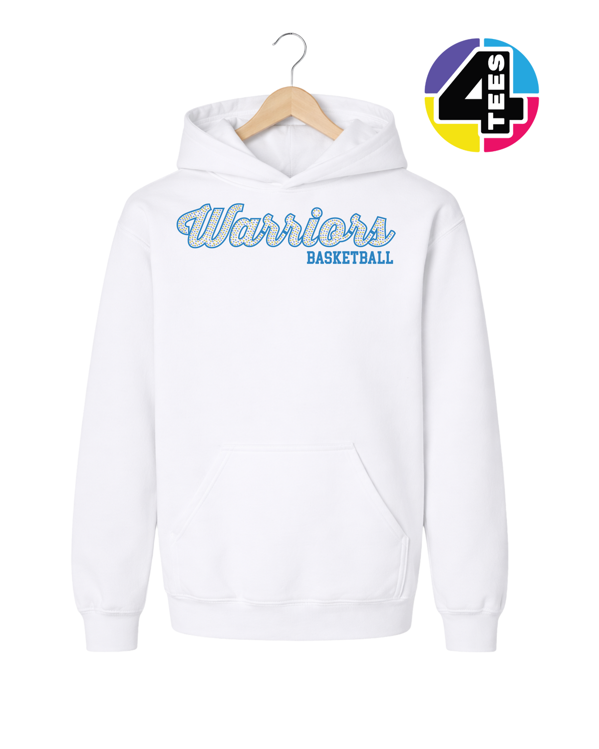 Warriors Spangle Basketball Youth Hoodie