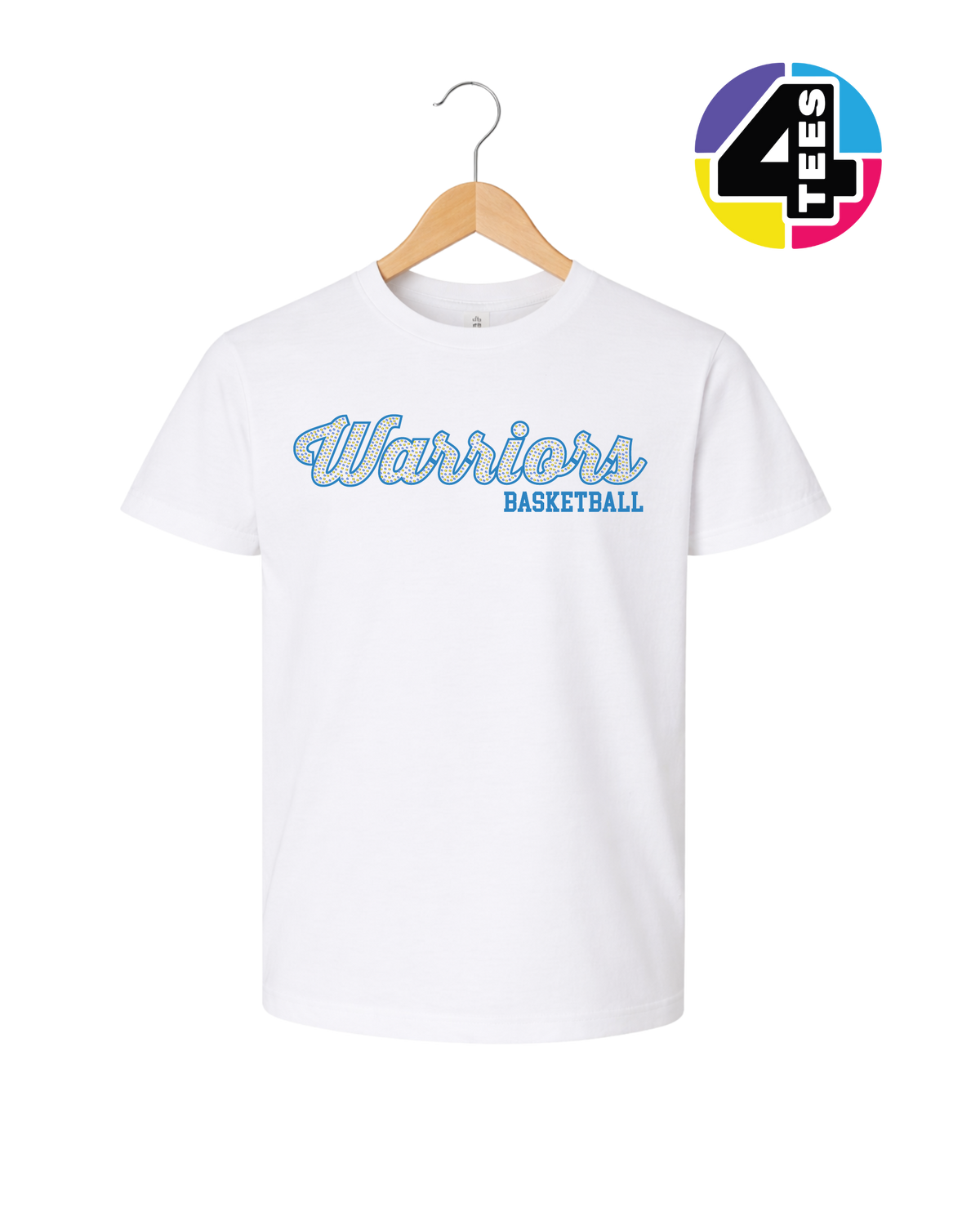 Warriors Spangle Basketball Youth Tee