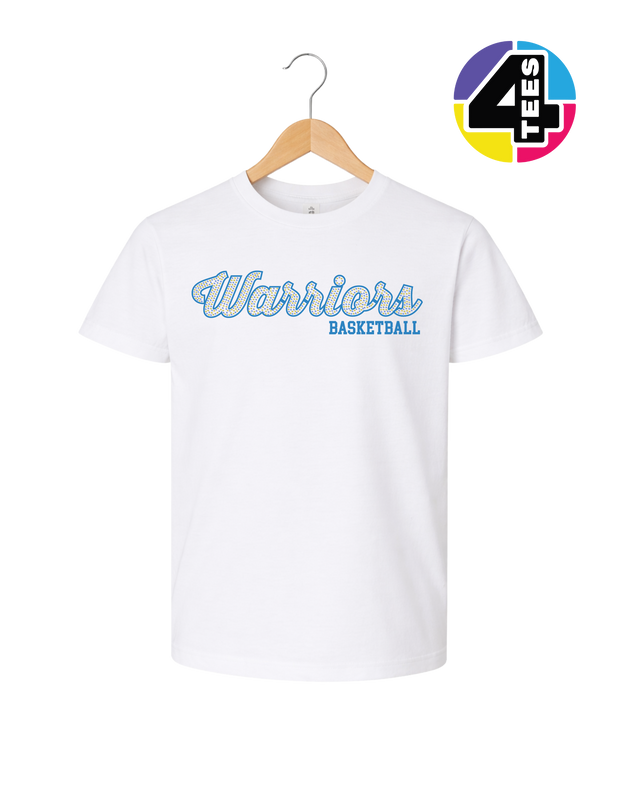 Warriors Spangle Basketball Youth Tee