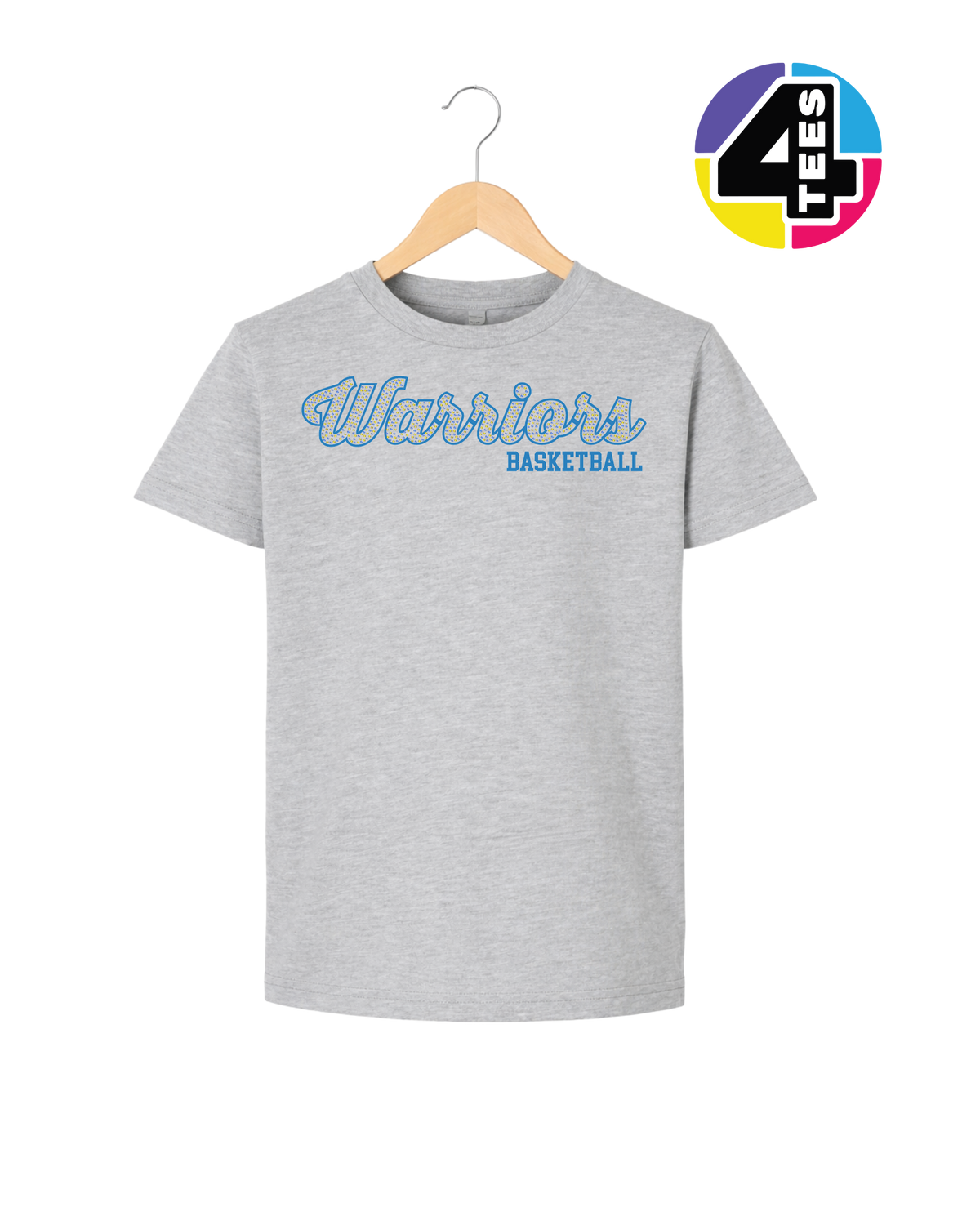 Warriors Spangle Basketball Youth Tee