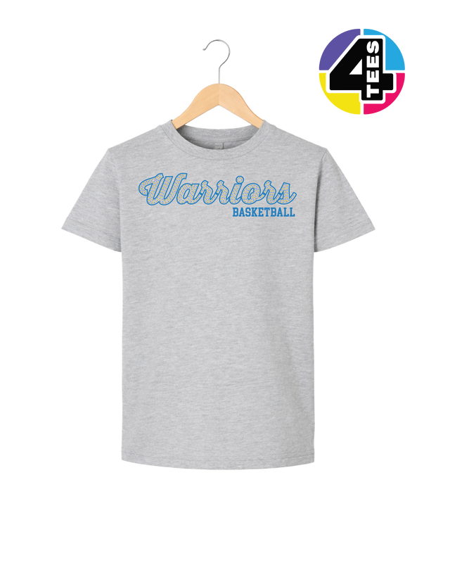 Warriors Spangle Basketball Youth Tee