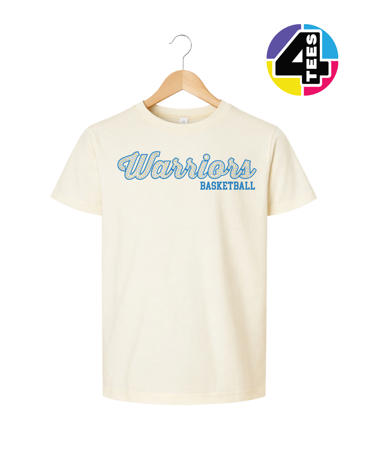 Warriors Spangle Basketball Youth Tee