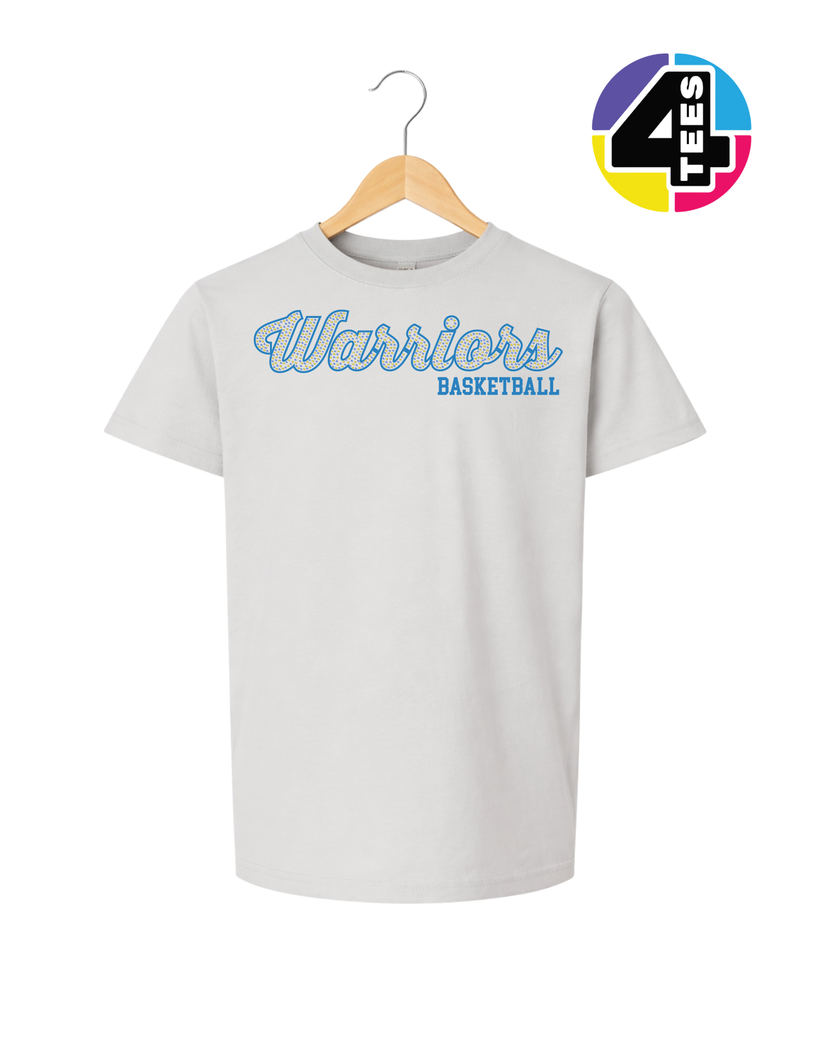 Warriors Spangle Basketball Youth Tee