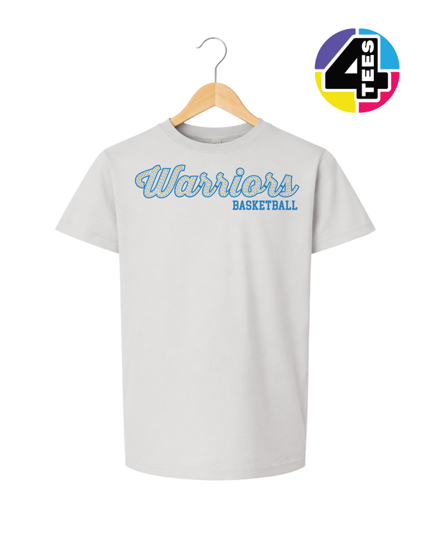 Warriors Spangle Basketball Youth Tee