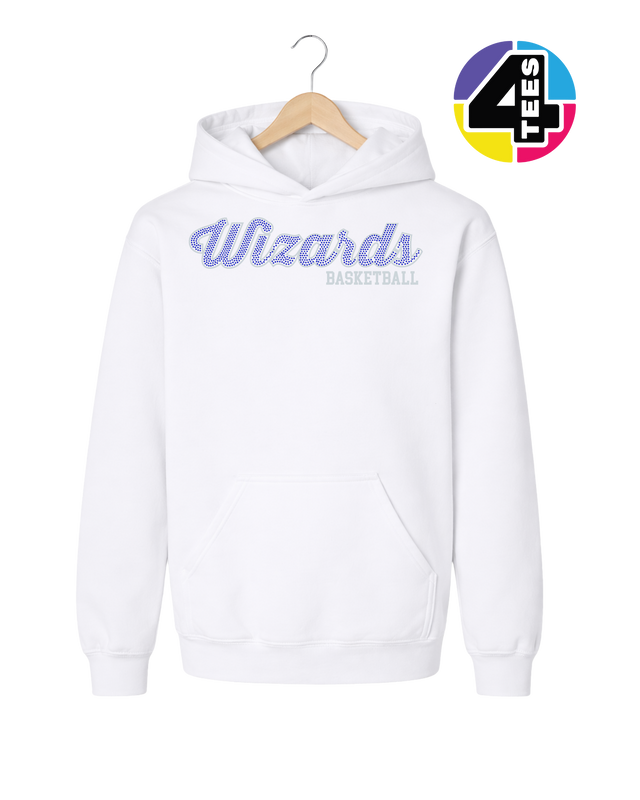Wizards Spangle Basketball Youth Hoodie