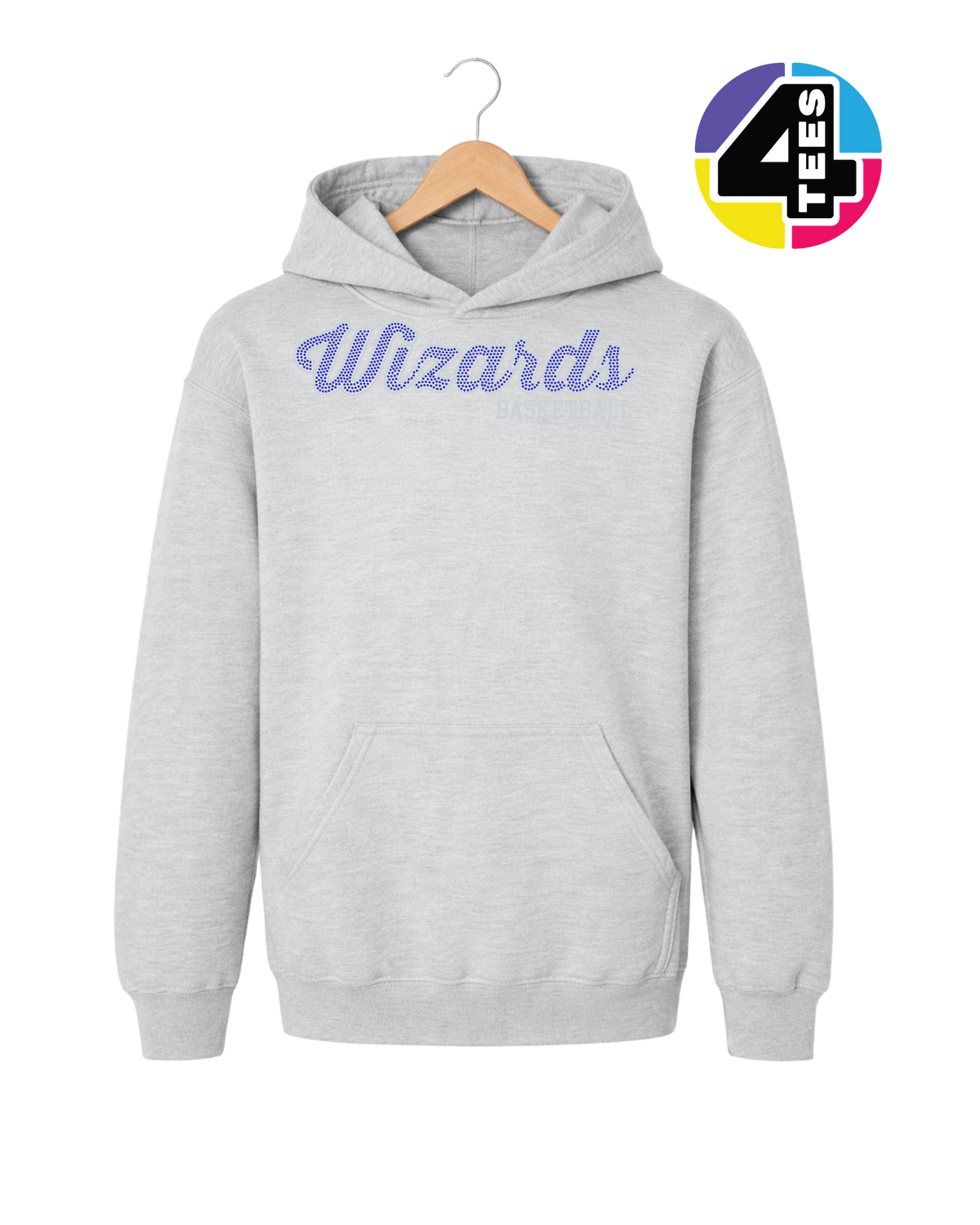 Wizards Spangle Basketball Youth Hoodie