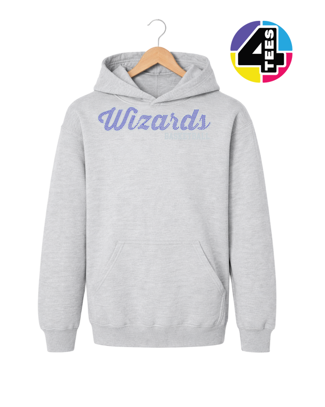 Wizards Spangle Basketball Youth Hoodie