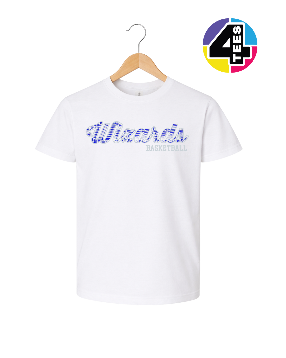 Wizards Spangle Basketball Youth Tee