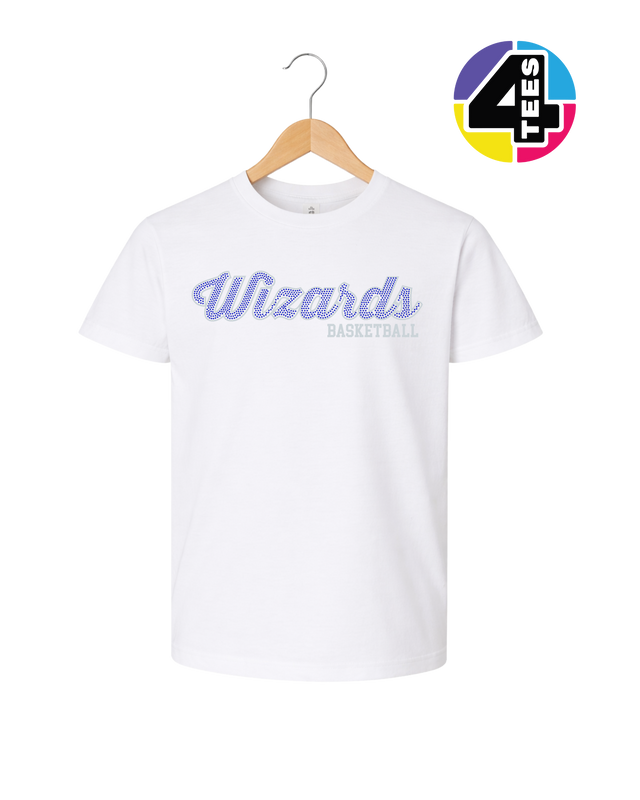 Wizards Spangle Basketball Youth Tee