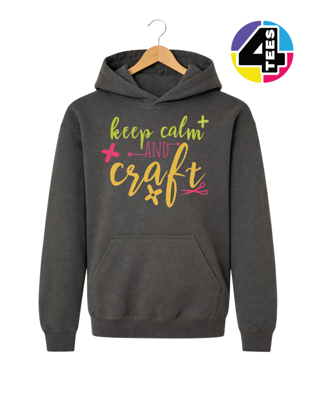 Keep Calm and Craft Youth Hoodie