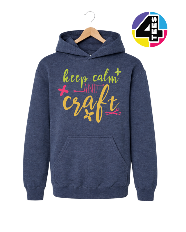 Keep Calm and Craft Youth Hoodie