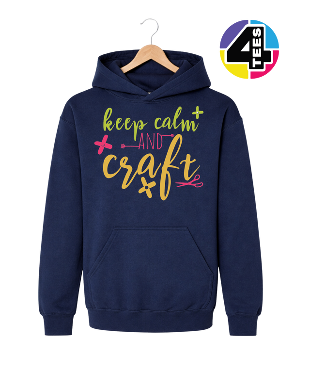 Keep Calm and Craft Youth Hoodie