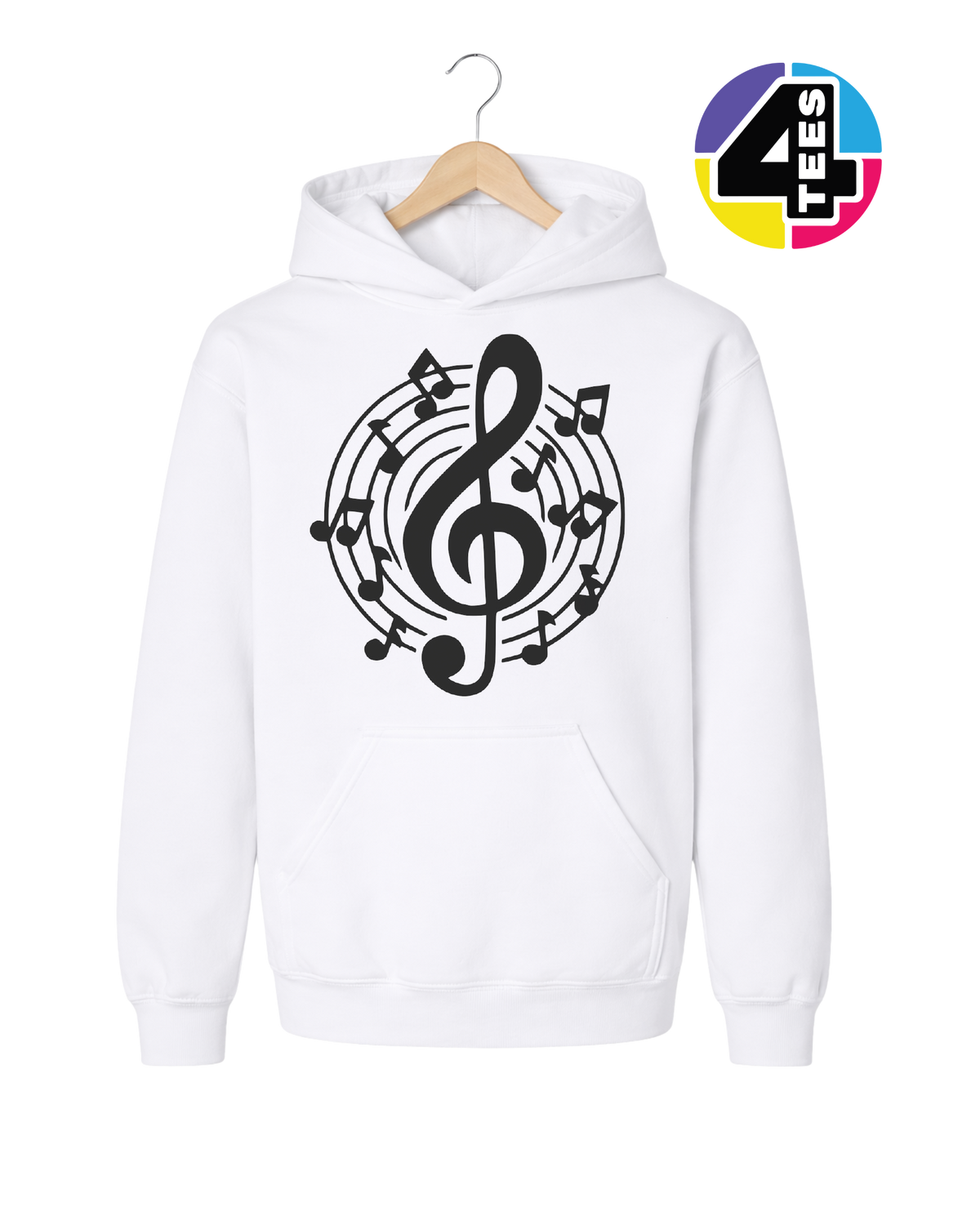 Music Notes in Harmony Youth Hoodie