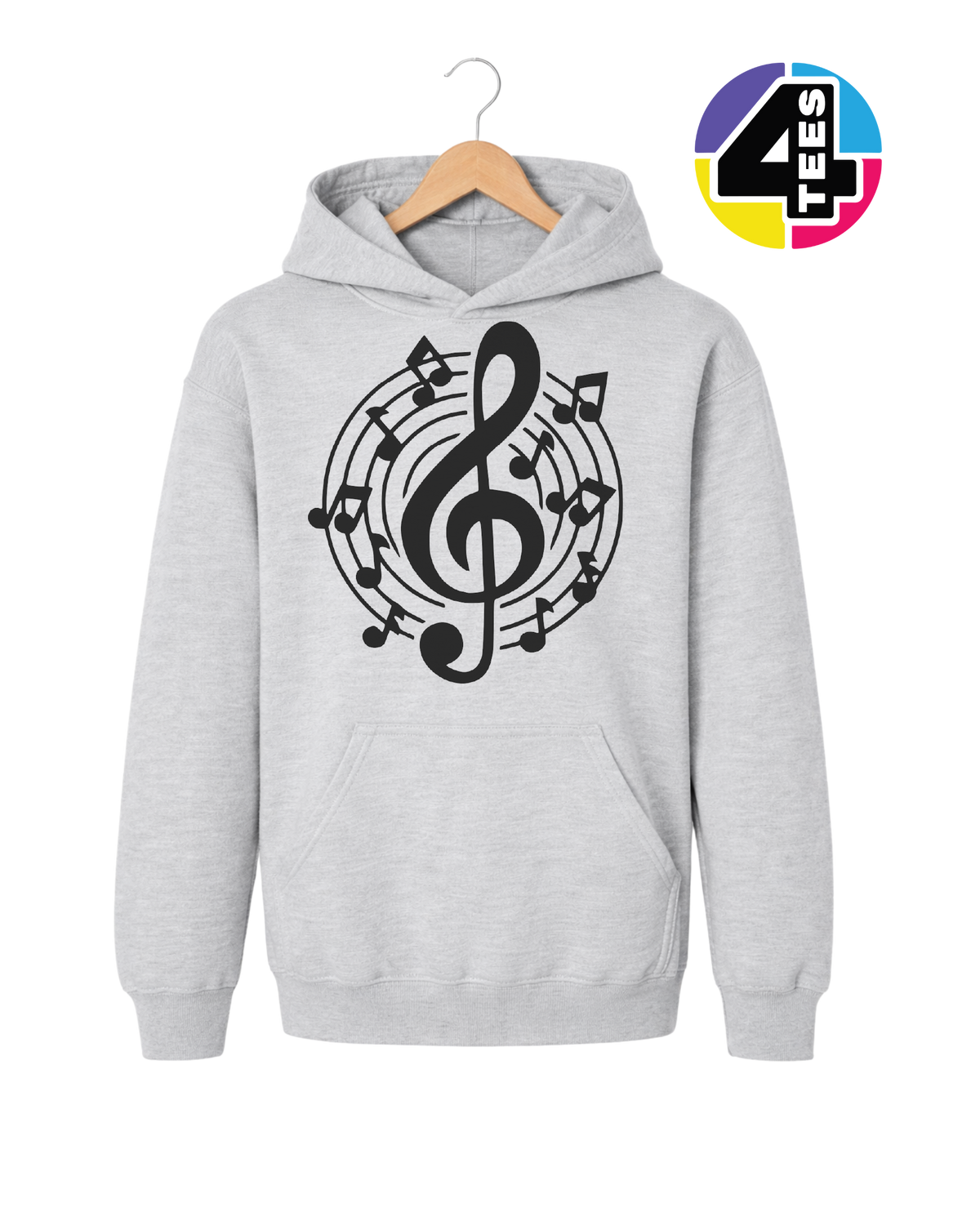 Music Notes in Harmony Youth Hoodie