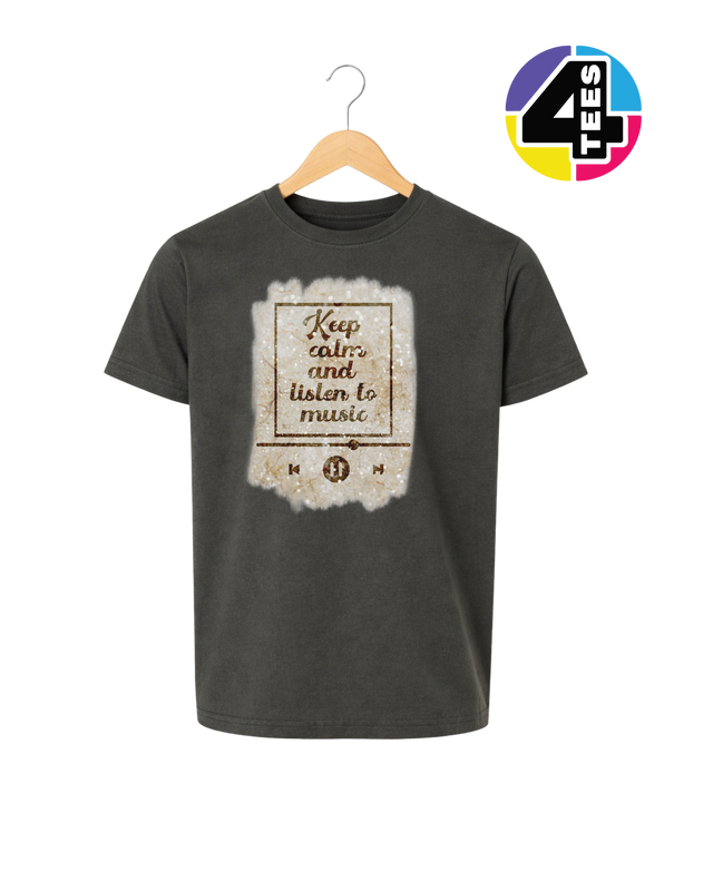 Keep Calm & Listen to Music Youth Tee
