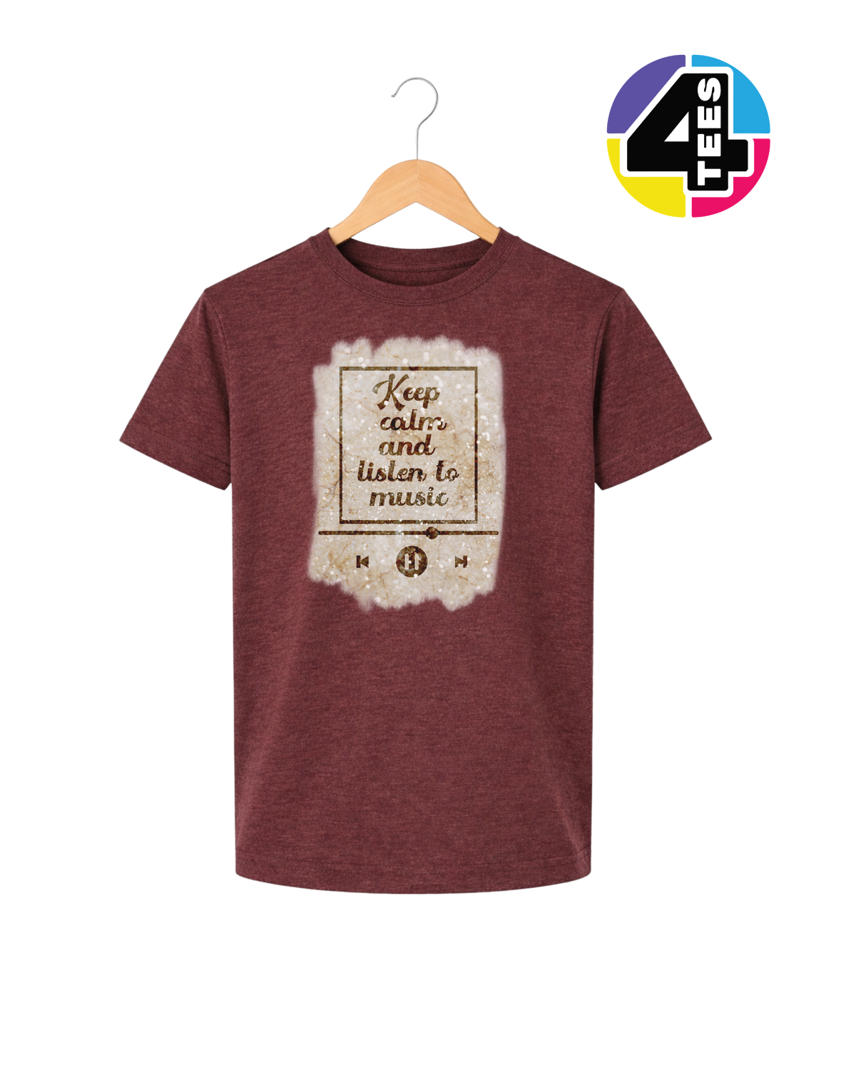 Keep Calm & Listen to Music Youth Tee