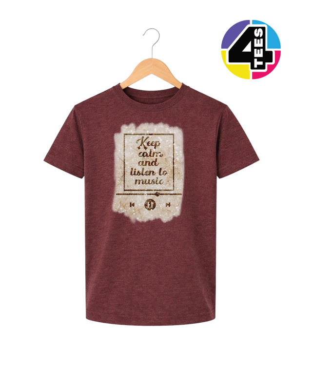 Keep Calm & Listen to Music Youth Tee