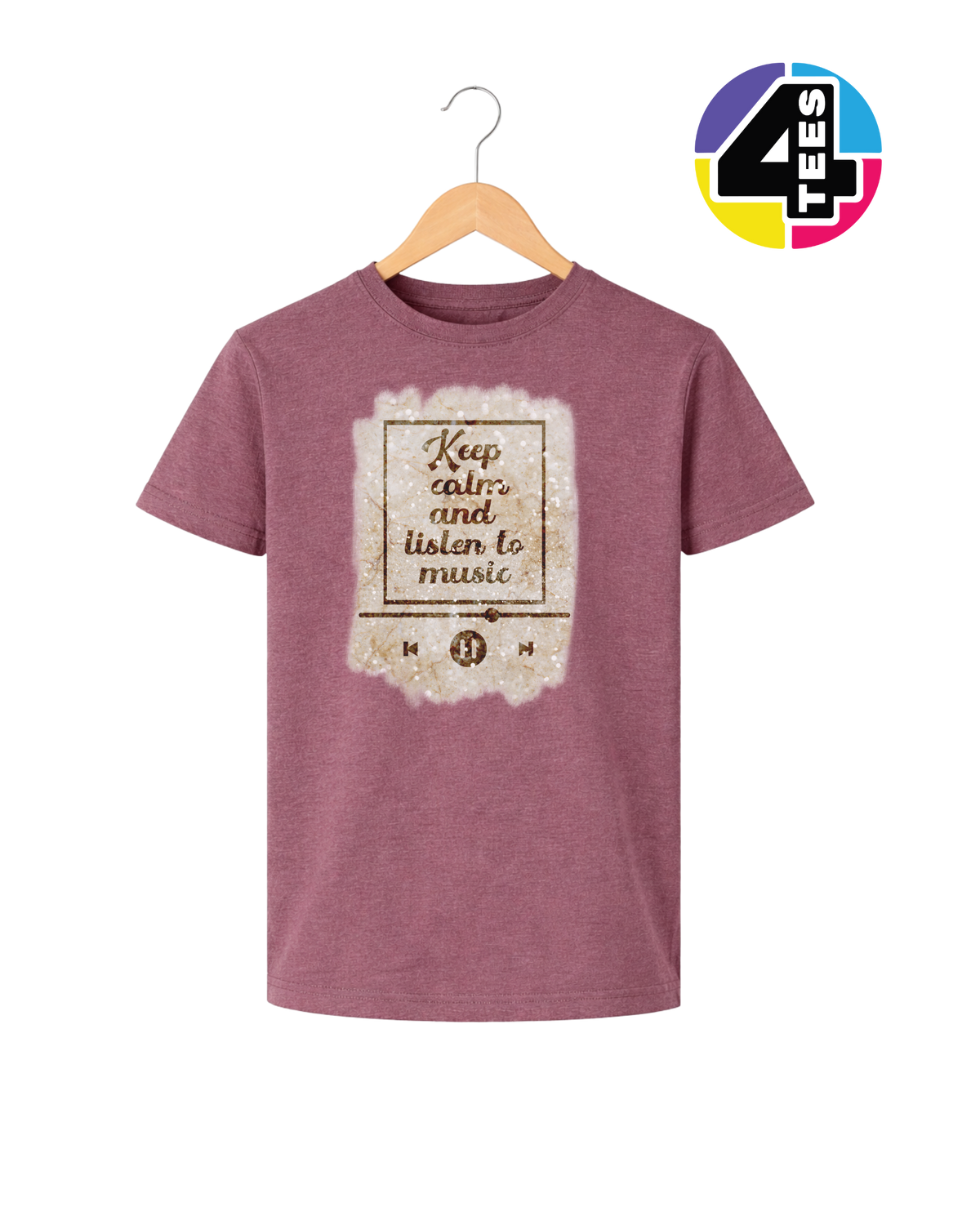 Keep Calm & Listen to Music Youth Tee