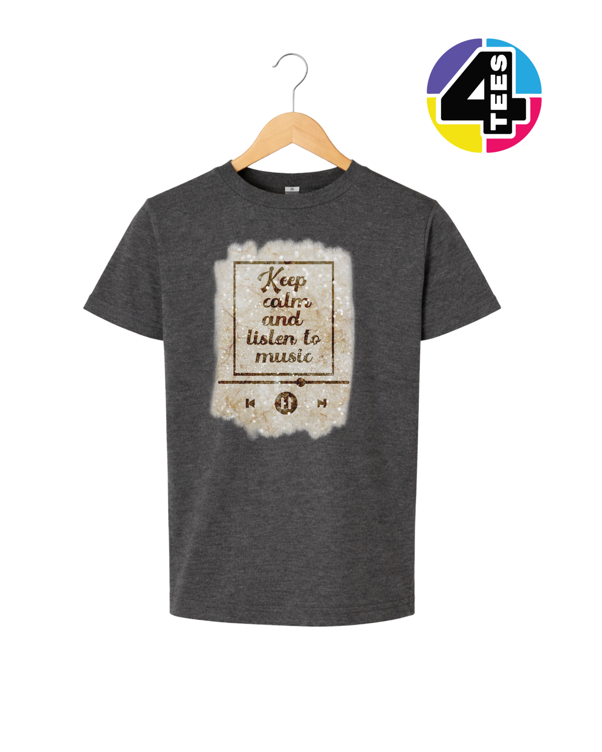 Keep Calm & Listen to Music Youth Tee