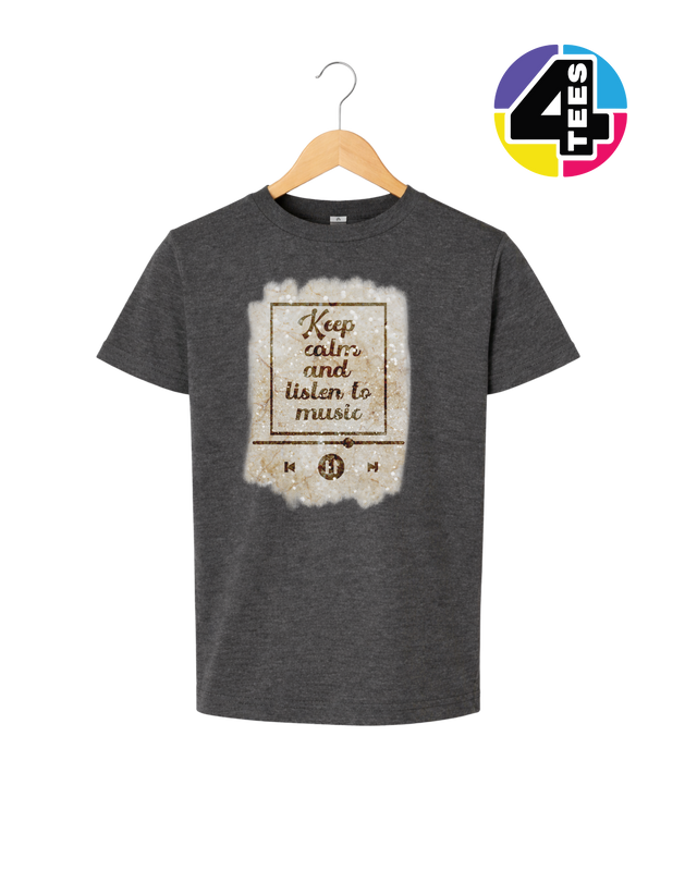Keep Calm & Listen to Music Youth Tee