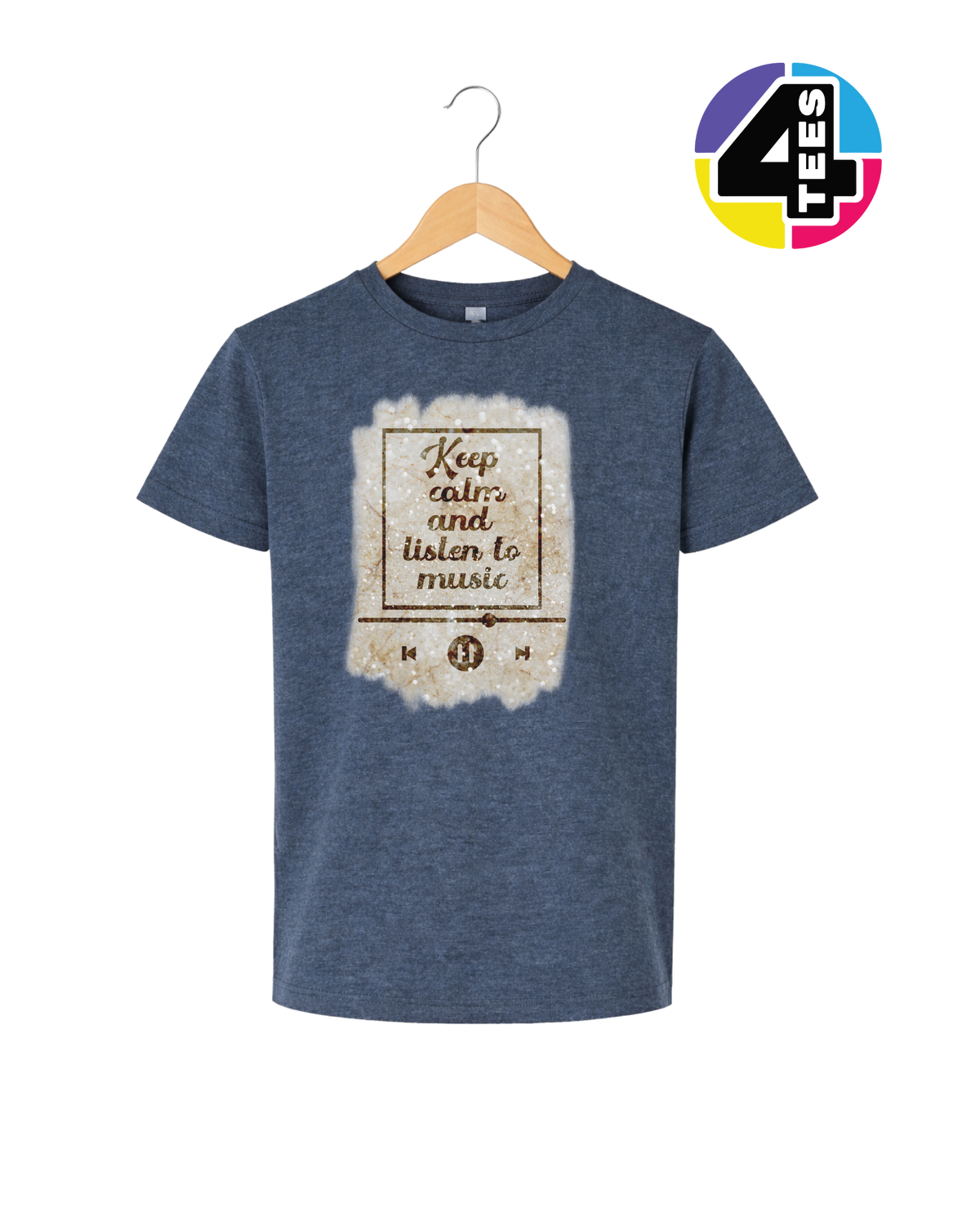 Keep Calm & Listen to Music Youth Tee