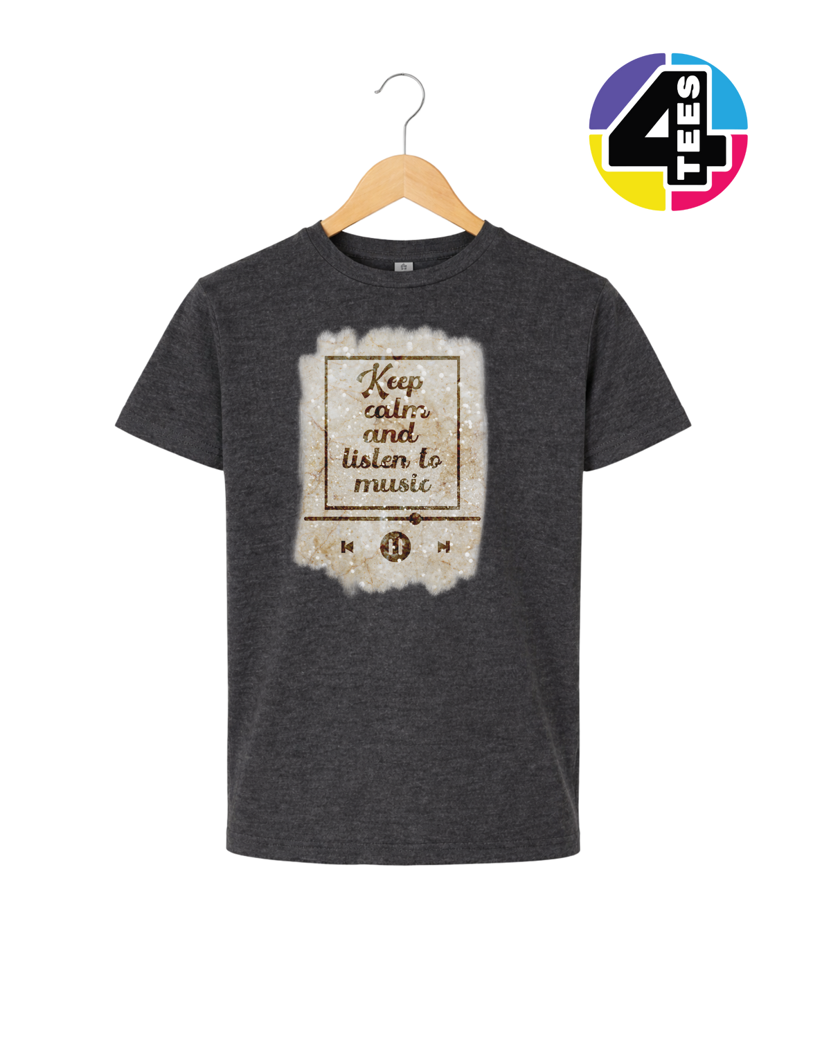 Keep Calm & Listen to Music Youth Tee