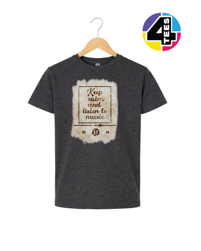 Keep Calm & Listen to Music Youth Tee