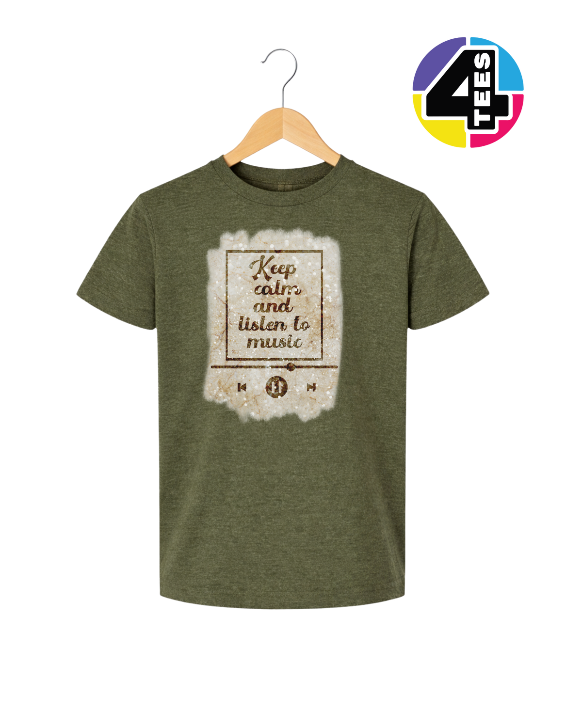 Keep Calm & Listen to Music Youth Tee