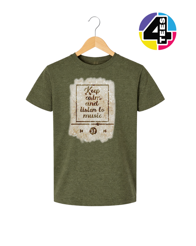 Keep Calm & Listen to Music Youth Tee