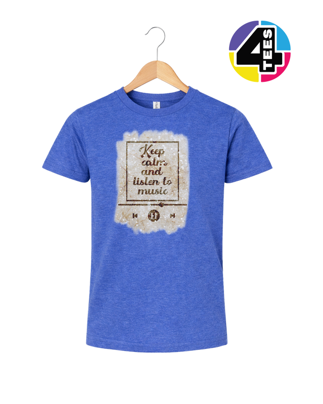 Keep Calm & Listen to Music Youth Tee