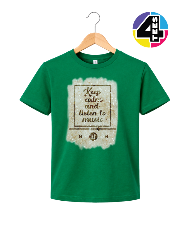 Keep Calm & Listen to Music Youth Tee